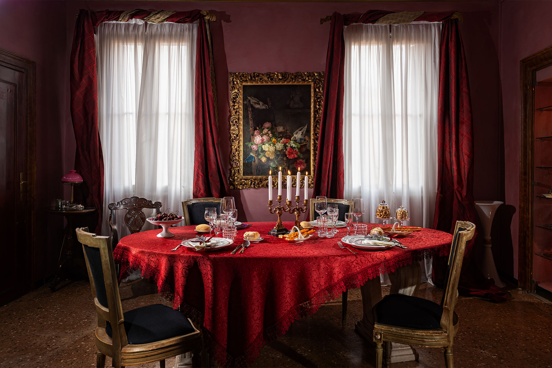 Salon principal du Palazzo Minotto aménagé pour les événements